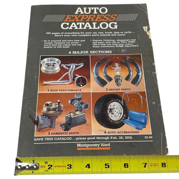 VTG 1984 Montgomery Ward Auto Express Catalog Softcover Magazine Car Mechanic - Picture 2 of 16